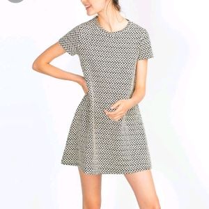 Zara A line jacquard mini dress